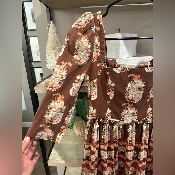 Cara Cara Blue Bill Floral Poplin Midi Dress - Picture 3 of 10